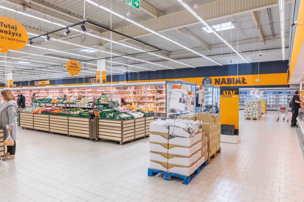 Asortyment supermarketu ATAC Hiperdiscount by Auchan w M1 Łódz
