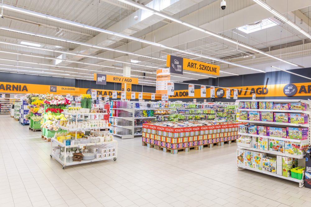 Asortyment supermarketu ATAC Hiperdiscount by Auchan w M1 Łódz